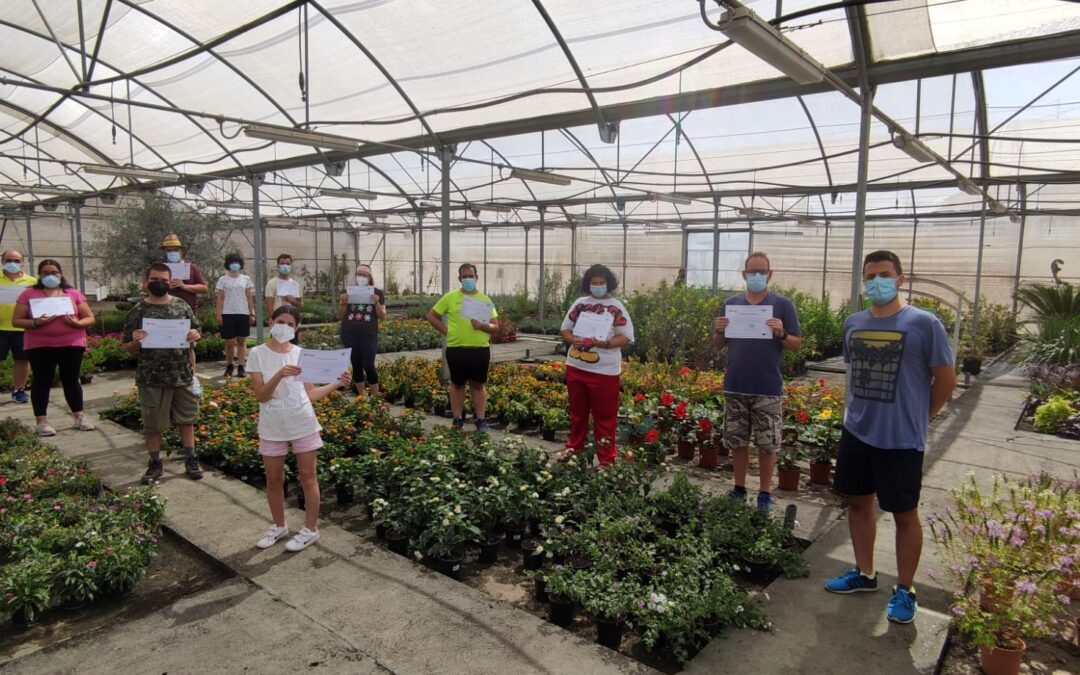 Finalización del programa uno uno de formación en viveros, jardinería y habilidades sociales y laborales para el empleo.